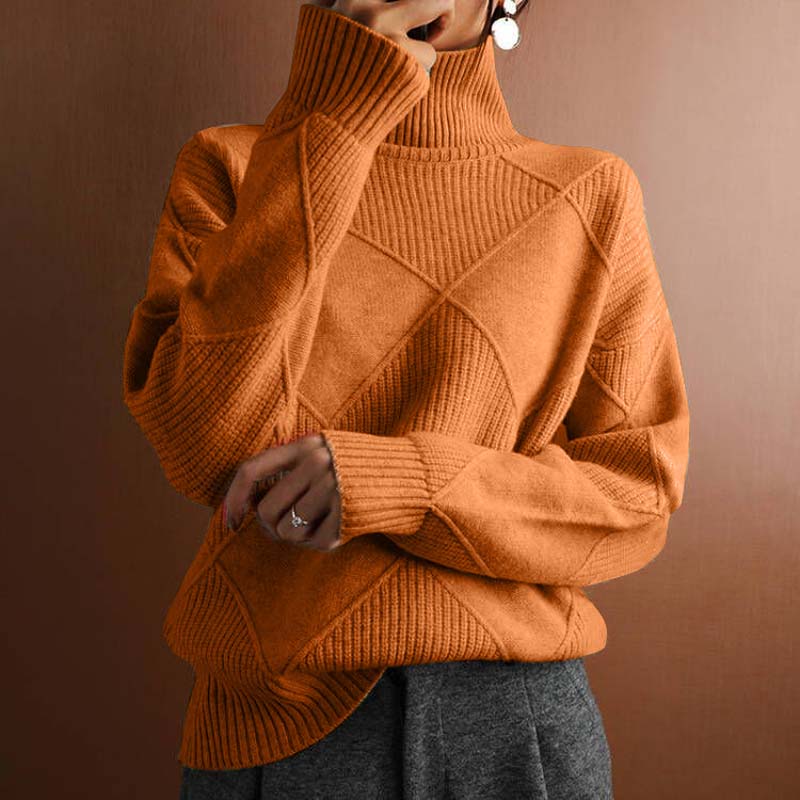 Denise | Cozy High Collar Knit Sweater