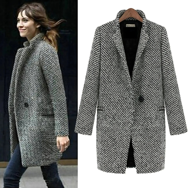 CHELSEA™ | Long Checked Coat