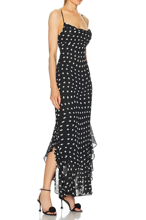 Amelia | Sukienka Maxi w Grochy