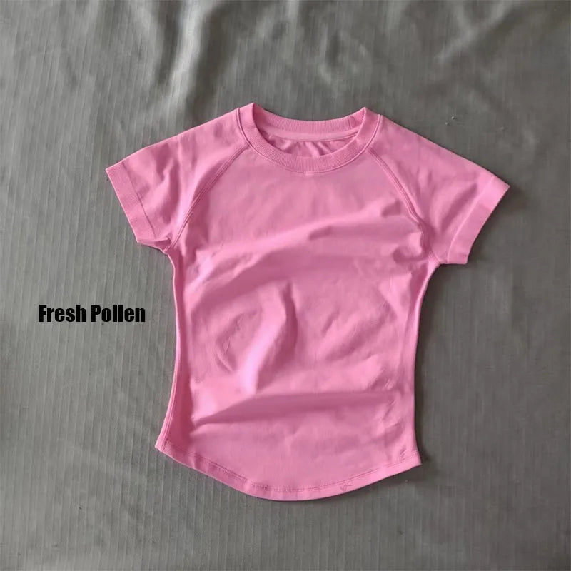 Camiseta deportiva de secado rápido para mujer (manga corta) – Ideal para gimnasio, yoga y running – Camiseta técnica transpirable