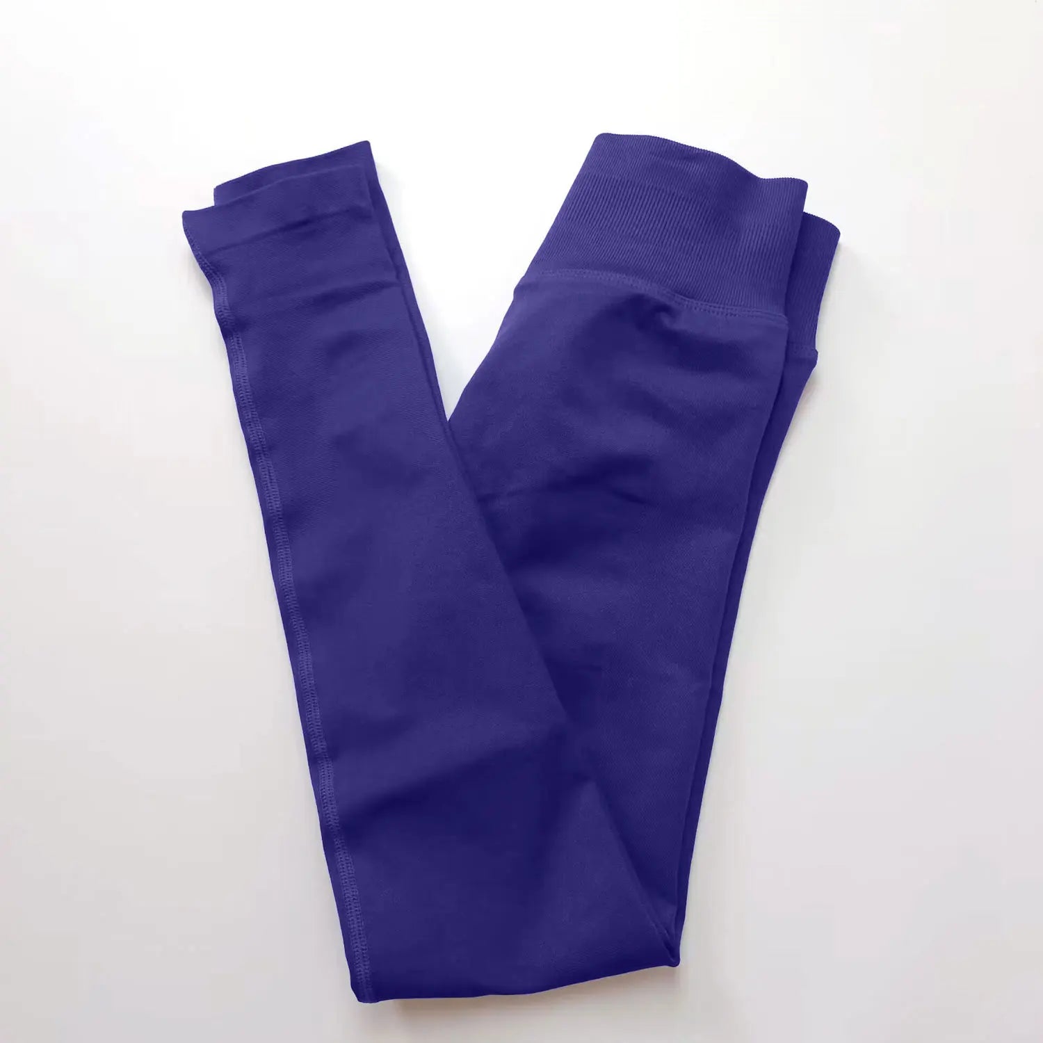 Leggings de yoga para mujer: pantalones deportivos sin costuras con cintura baja acanalada, ideales para gimnasio, fitness y entrenamiento; diseño con efecto realce de glúteos (scrunch bum).