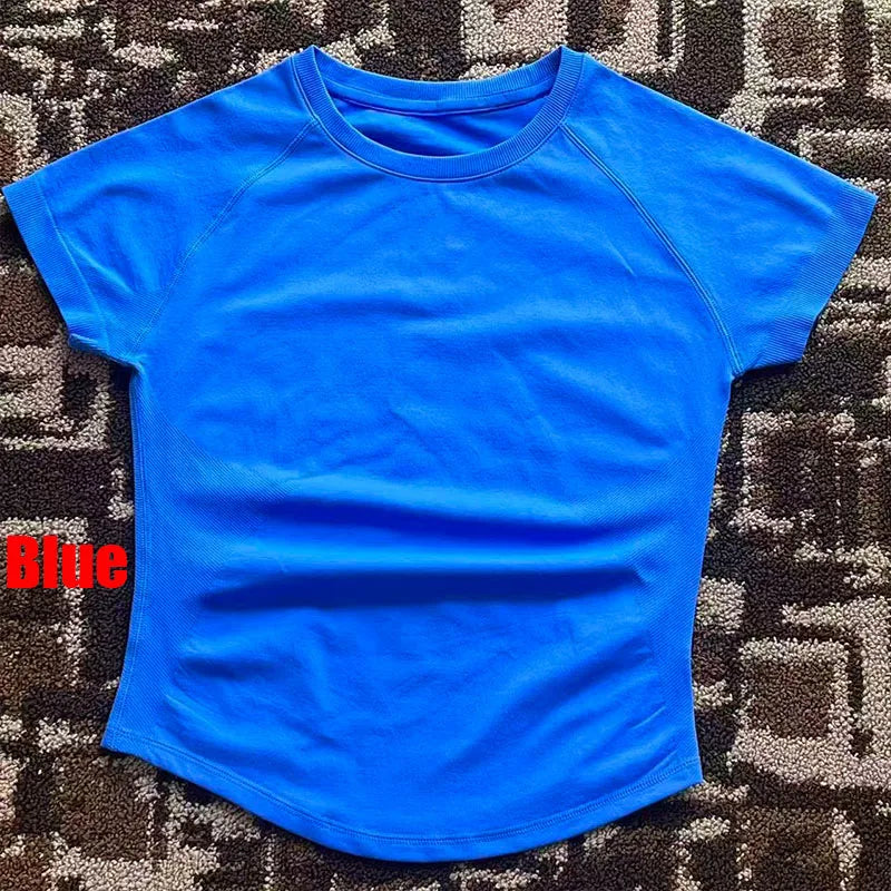 Camiseta deportiva de secado rápido para mujer (manga corta) – Ideal para gimnasio, yoga y running – Camiseta técnica transpirable