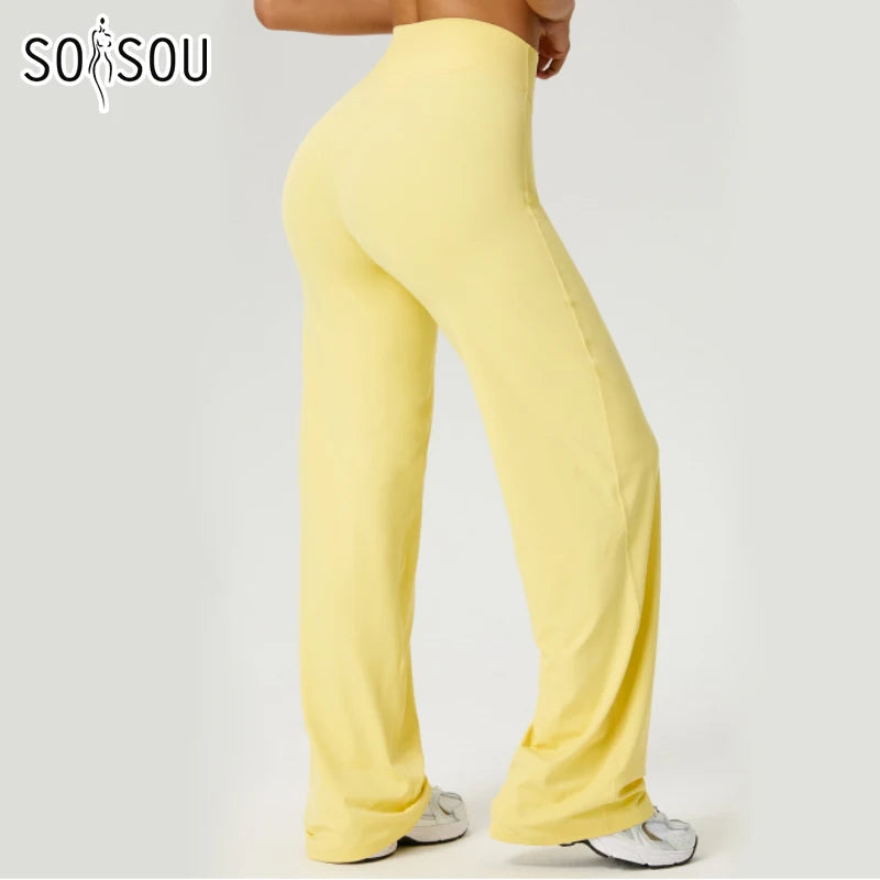 PALAZO -Pantalones de yoga para mujer, pantalones deportivos, leggings, corte acampanado.