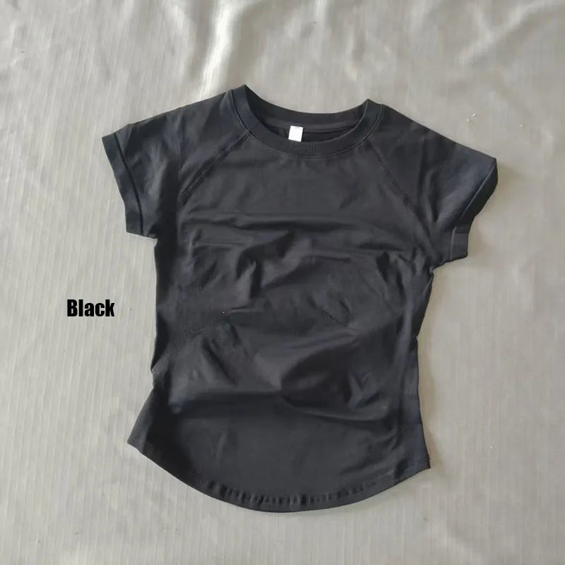 Camiseta deportiva de secado rápido para mujer (manga corta) – Ideal para gimnasio, yoga y running – Camiseta técnica transpirable