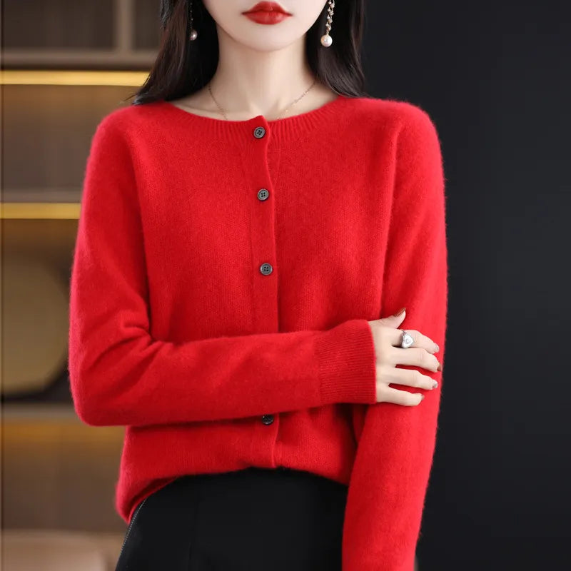Anna - Elegant Wool Cardigan
