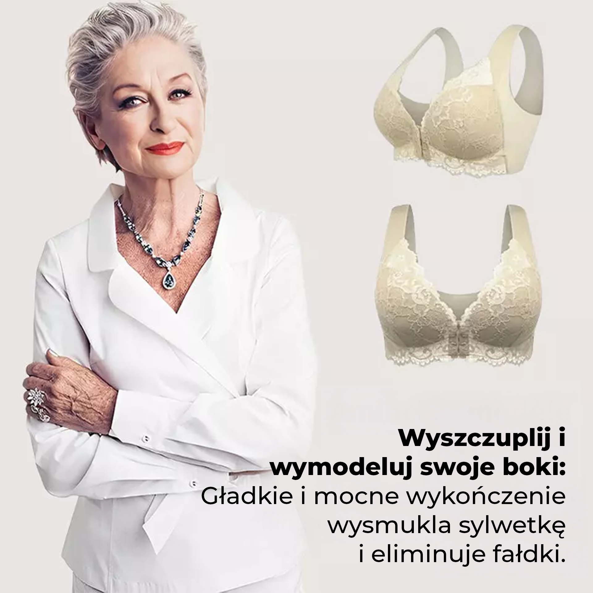 Klara | Biustonosz bez fiszbin z zapięciem z przodu